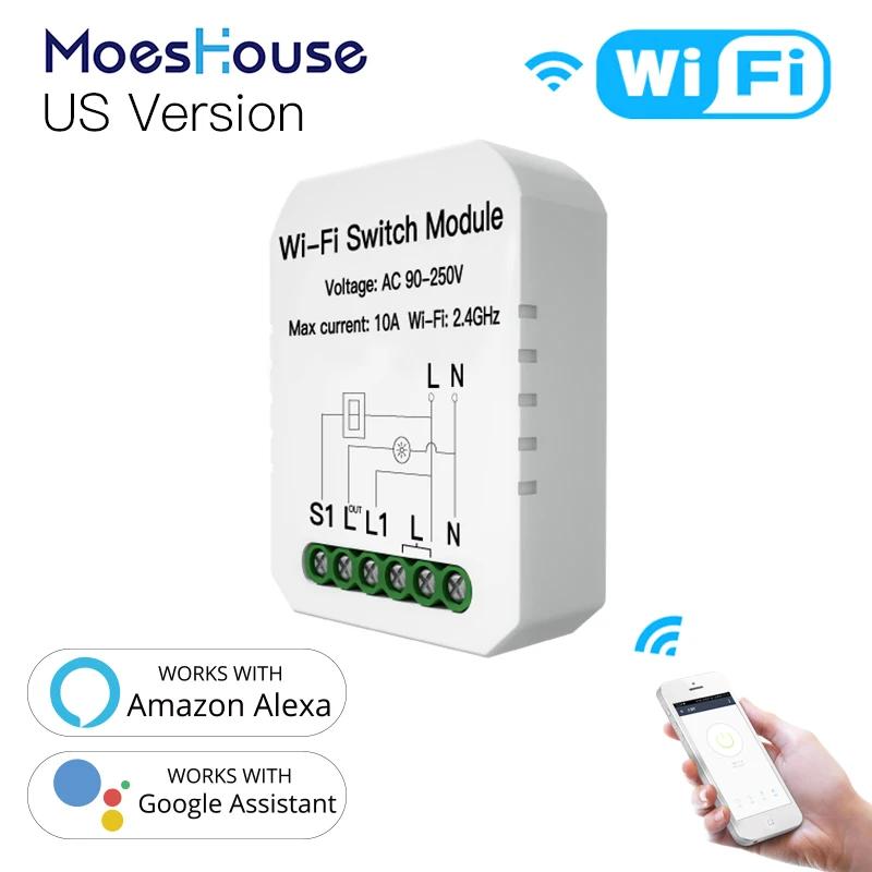 MoesHouse DIY WiFi Ʈ ġ  Tuya App    , Amazon Alexa  Google Ȩ ȣȯ 